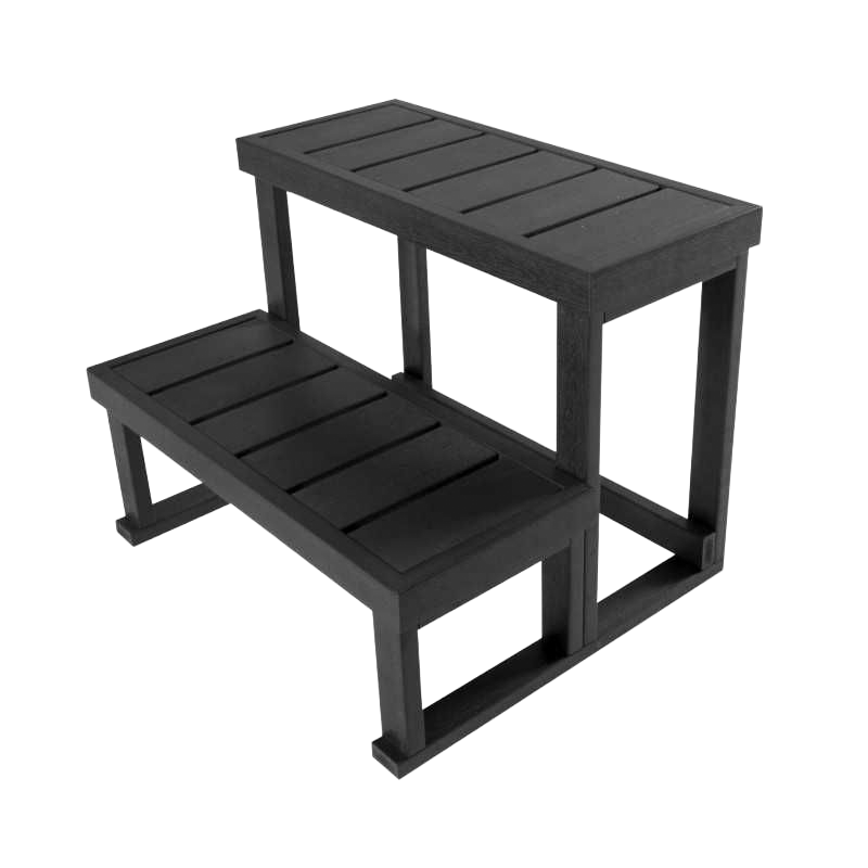 Escalier en composite noir pour spa
