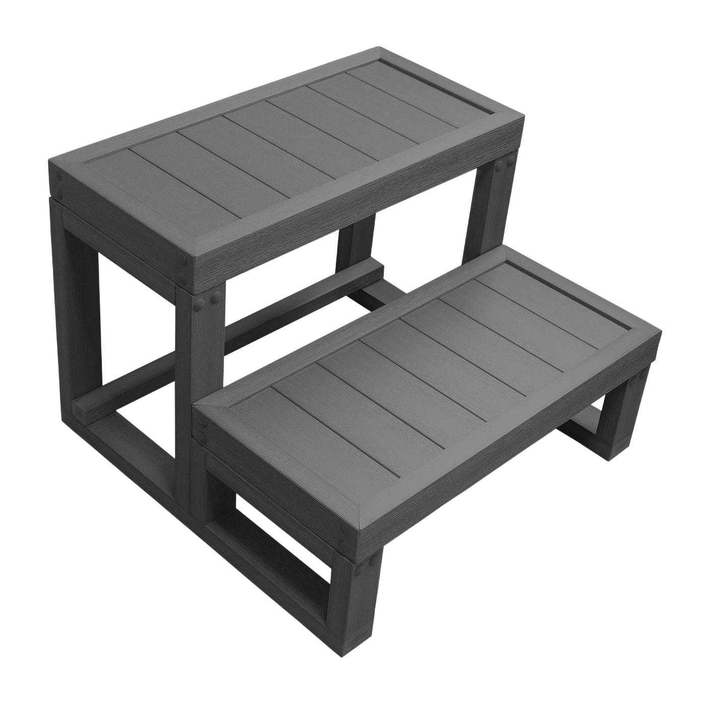 Escalier en composite anthracite pour spa