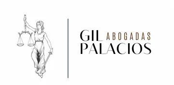 Logotipo con la Dama de la Justicia y el nombre del bufete: GIL Abogadas Palacios.