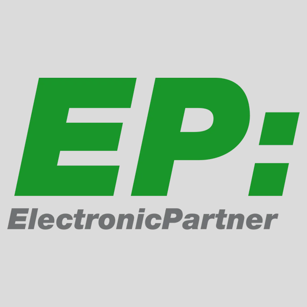 Grünes „EP:“-Logo mit „ElectronicPartner“ darunter in Grau.