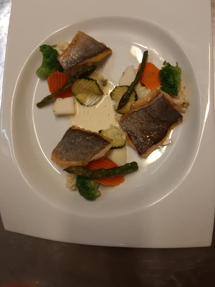 Filet de dorade risotto aux asperges