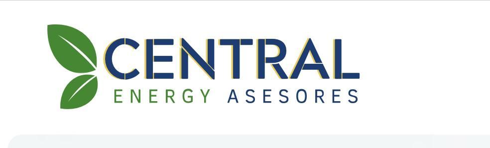 El logotipo de Central Energy Asesores tiene una hoja verde.