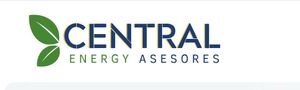 El logotipo de Central Energy Asesores tiene una hoja verde.