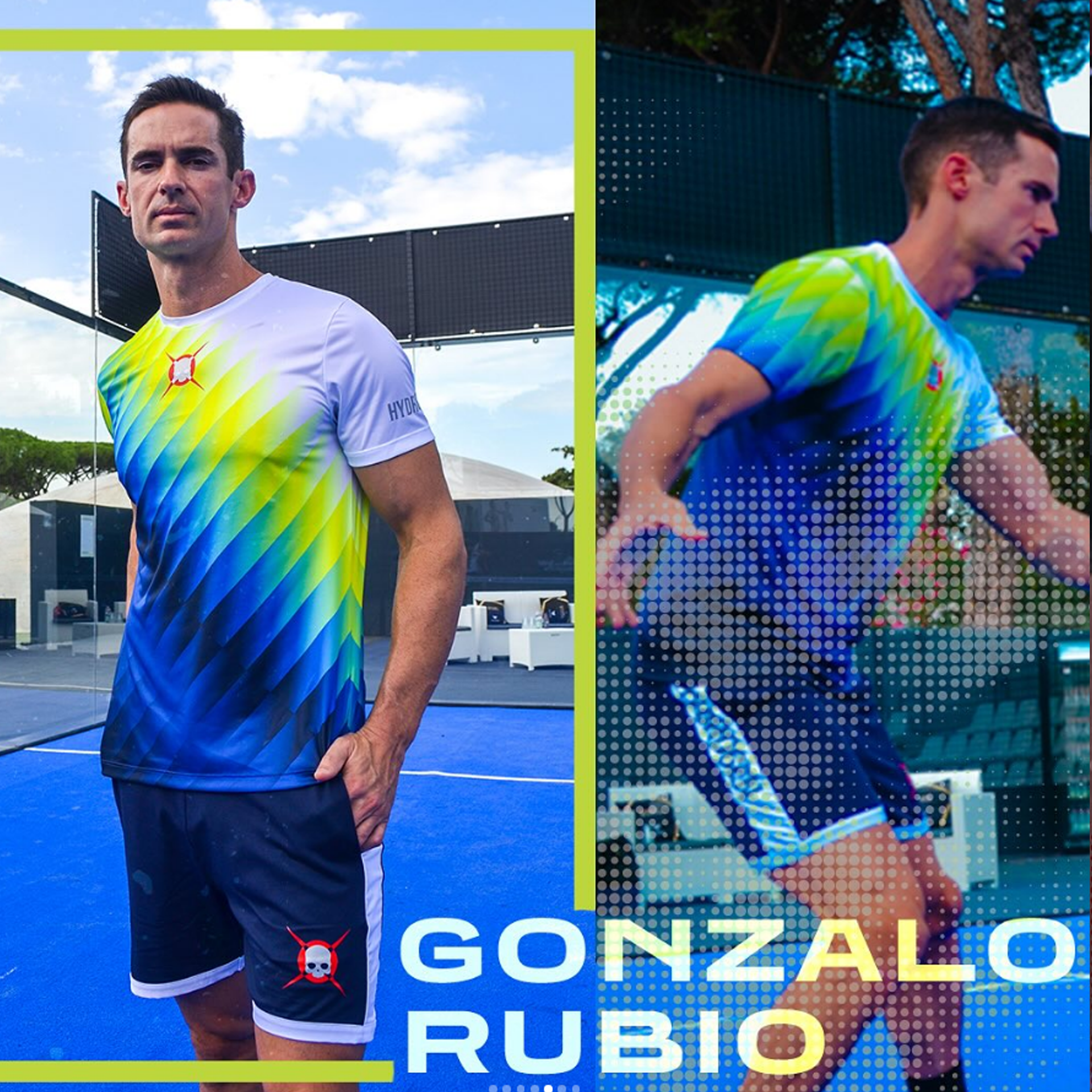 Dos hombres vestidos con ropa deportiva, Gonzalo Rubio
