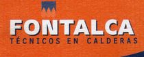 Fontalca tecnico en calderas está escrito en blanco sobre fondo naranja.