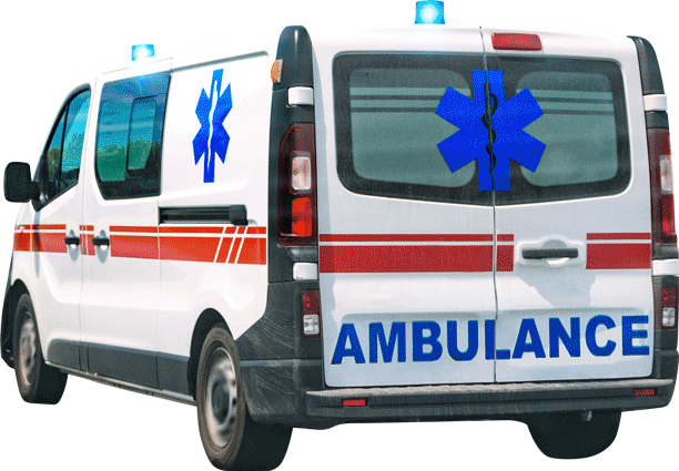 Ambulance vu de dos