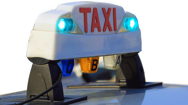 Enseigne de toit lumineuse de taxi