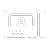 Contorno blanco de una computadora con una pantalla que muestra caracteres chinos.
