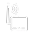 Un diagrama blanco con un cuadrado, un rectángulo vertical y texto.