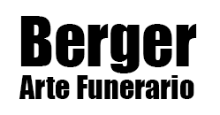 Texto "Berger" con "Arte Funerario" debajo, logotipo de una empresa de servicios funerarios.