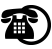 Un icono en blanco y negro de un teléfono con un círculo alrededor.