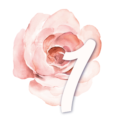 Illustration d'une fleur et du chiffre 1
