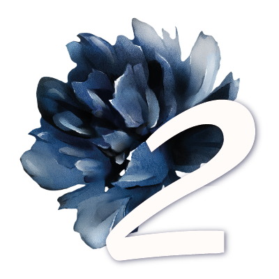 Illustration d'une fleur et du chiffre 2