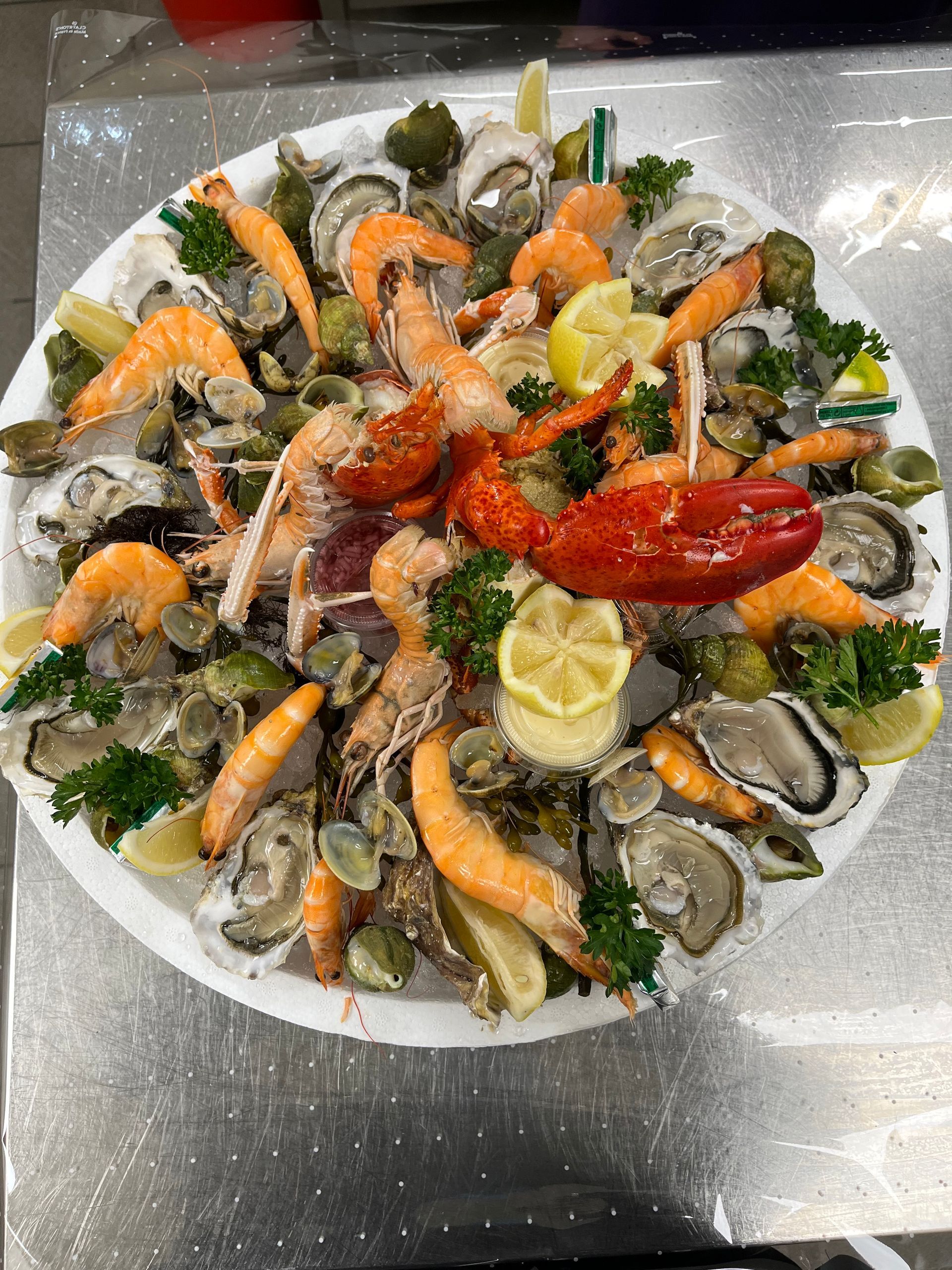 Un plateau de fruits de mer