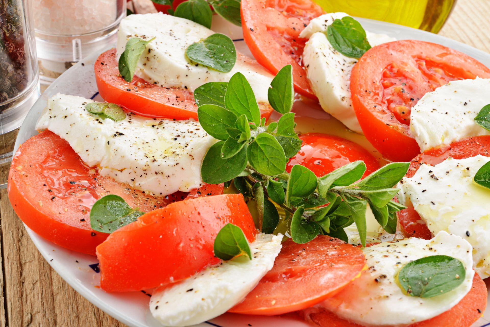 Tomates et mozzarella