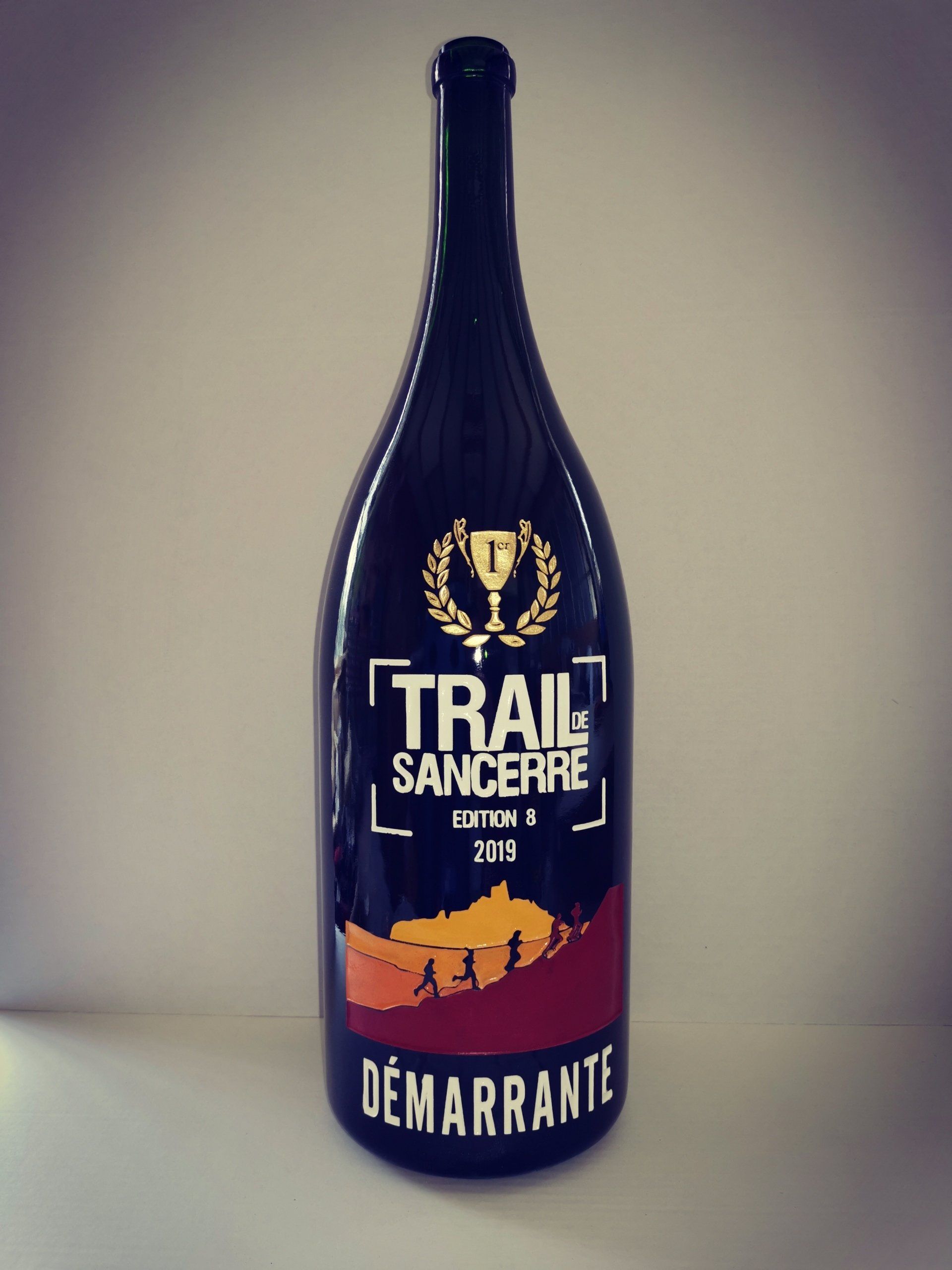 Gravure sur verre pour le trail de Sancerre 