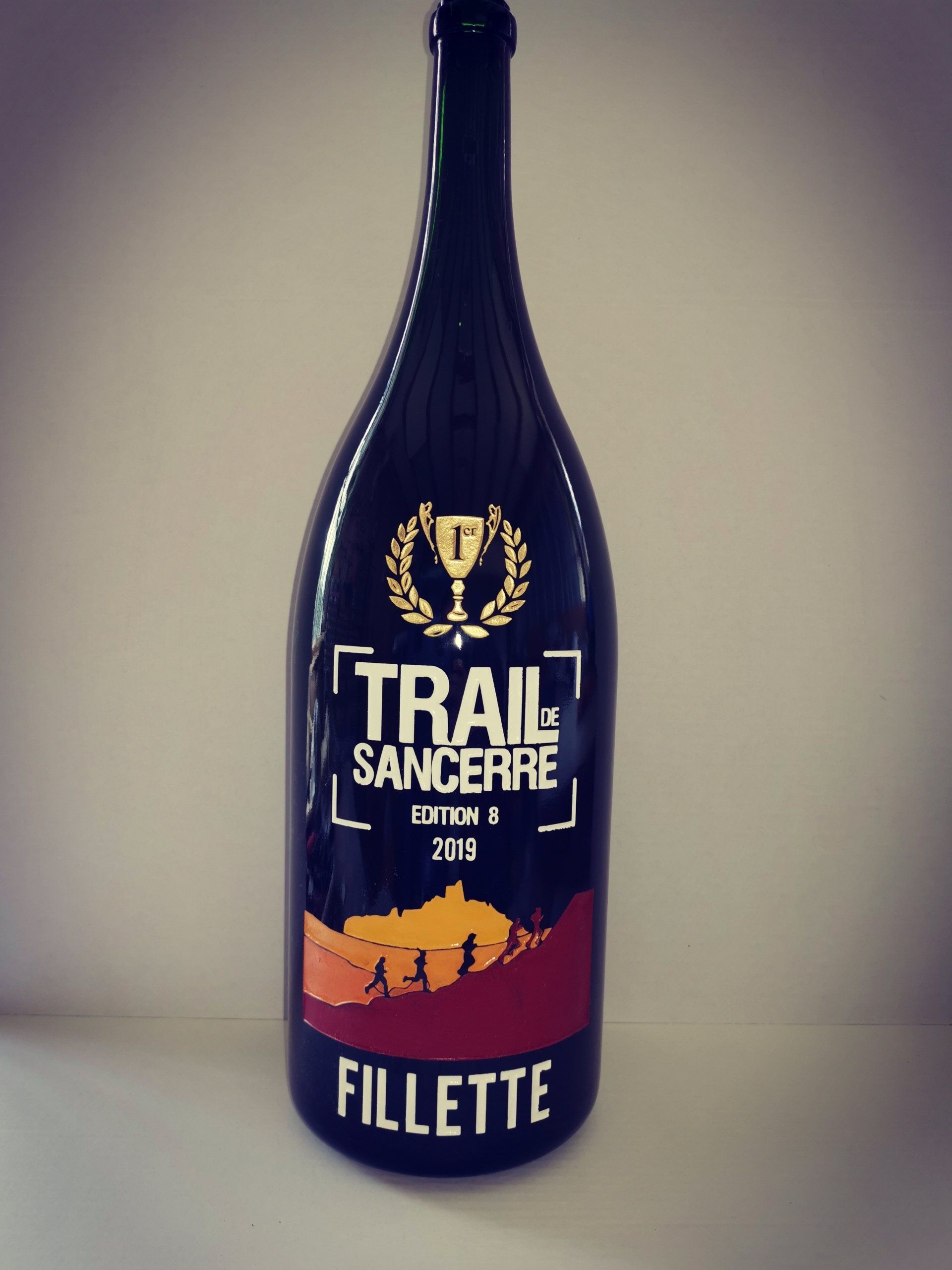 Gravure sur verre pour le trail de Sancerre 