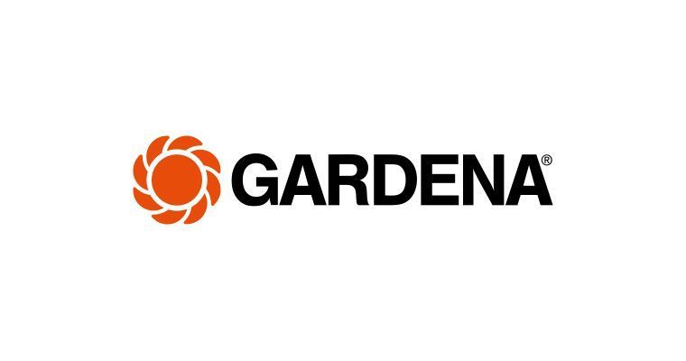 Das Gardena-Logo steht auf weißem Grund.