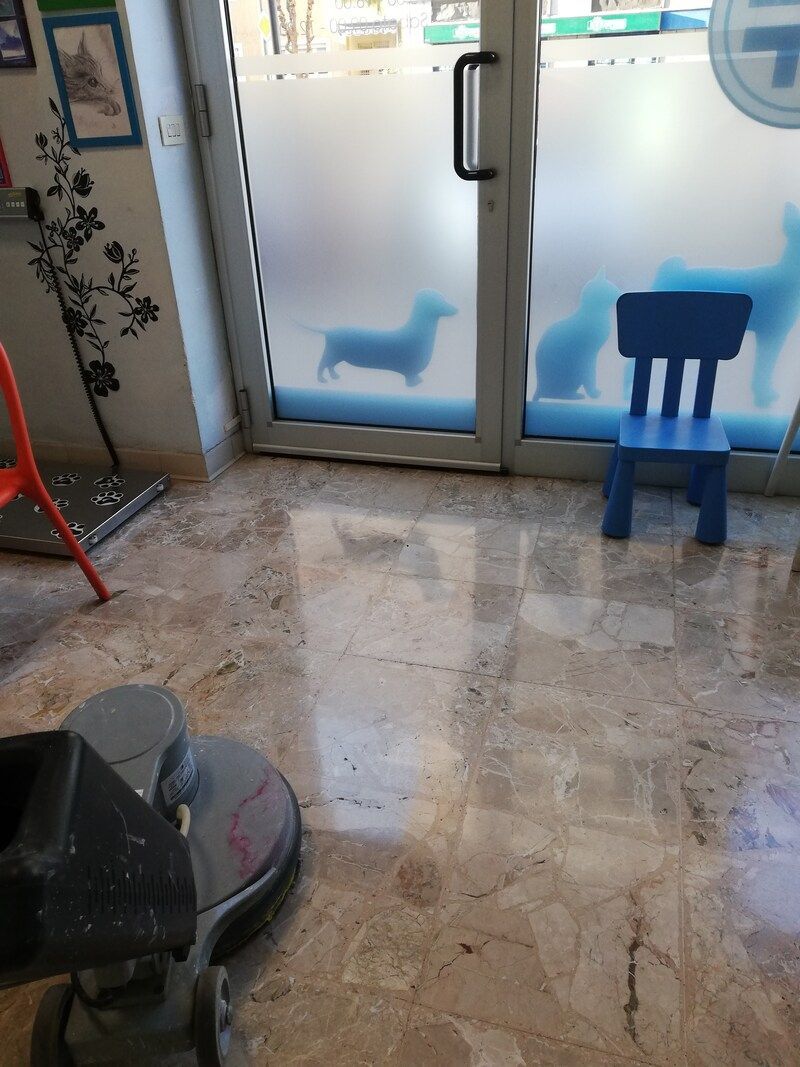 pavimento in pietra naturale lucido e pulito