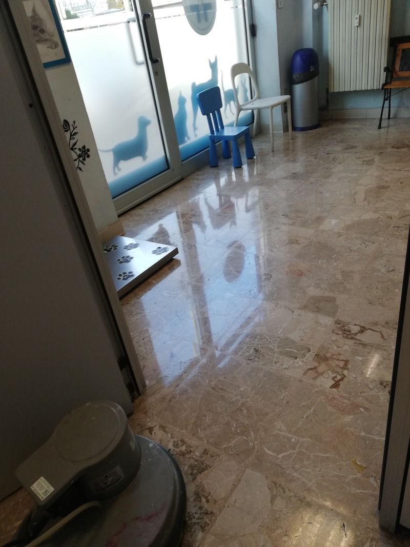 pavimento in pietra naturale pulito e lucido