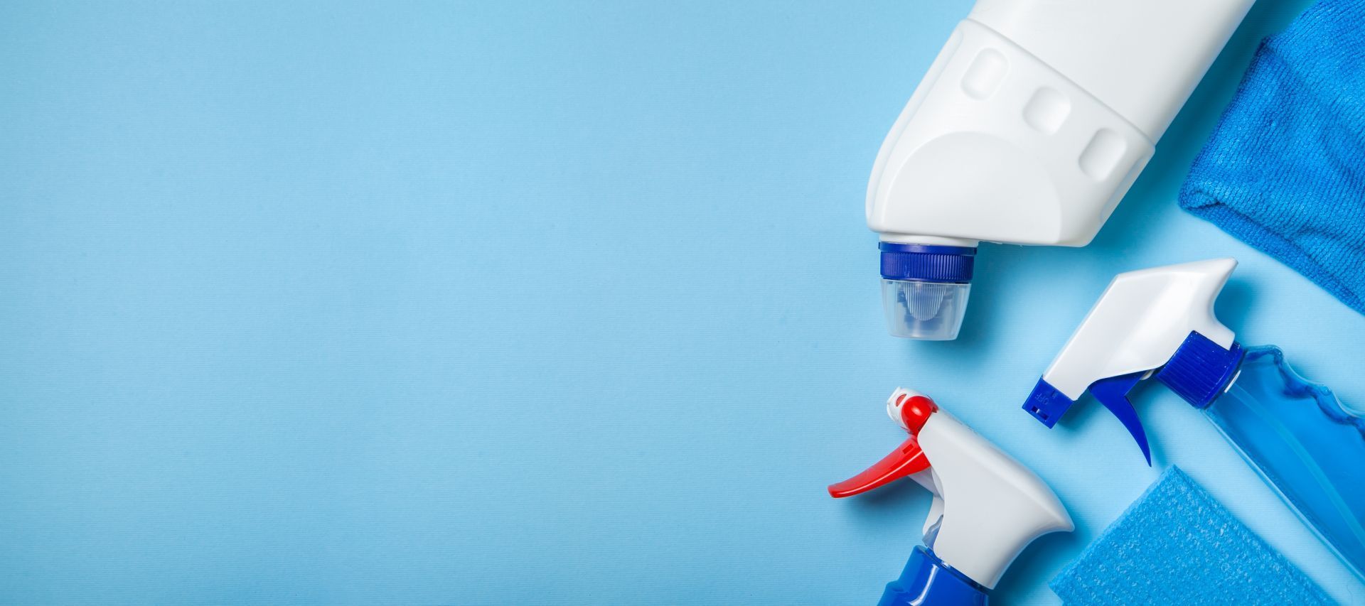 tre prodotti per la pulizia