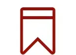 Un icono de marcador rojo sobre un fondo blanco.