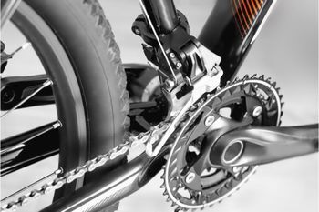 Detailaufnahme einer Fahrradschaltung