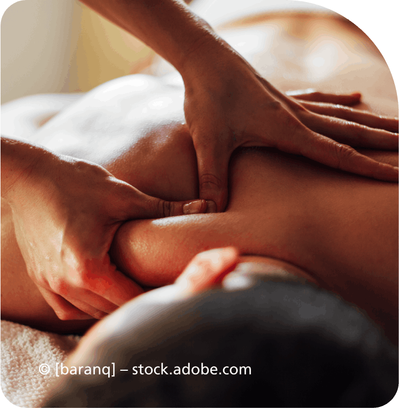 Ein Bild einer Person, die eine Massage bekommt