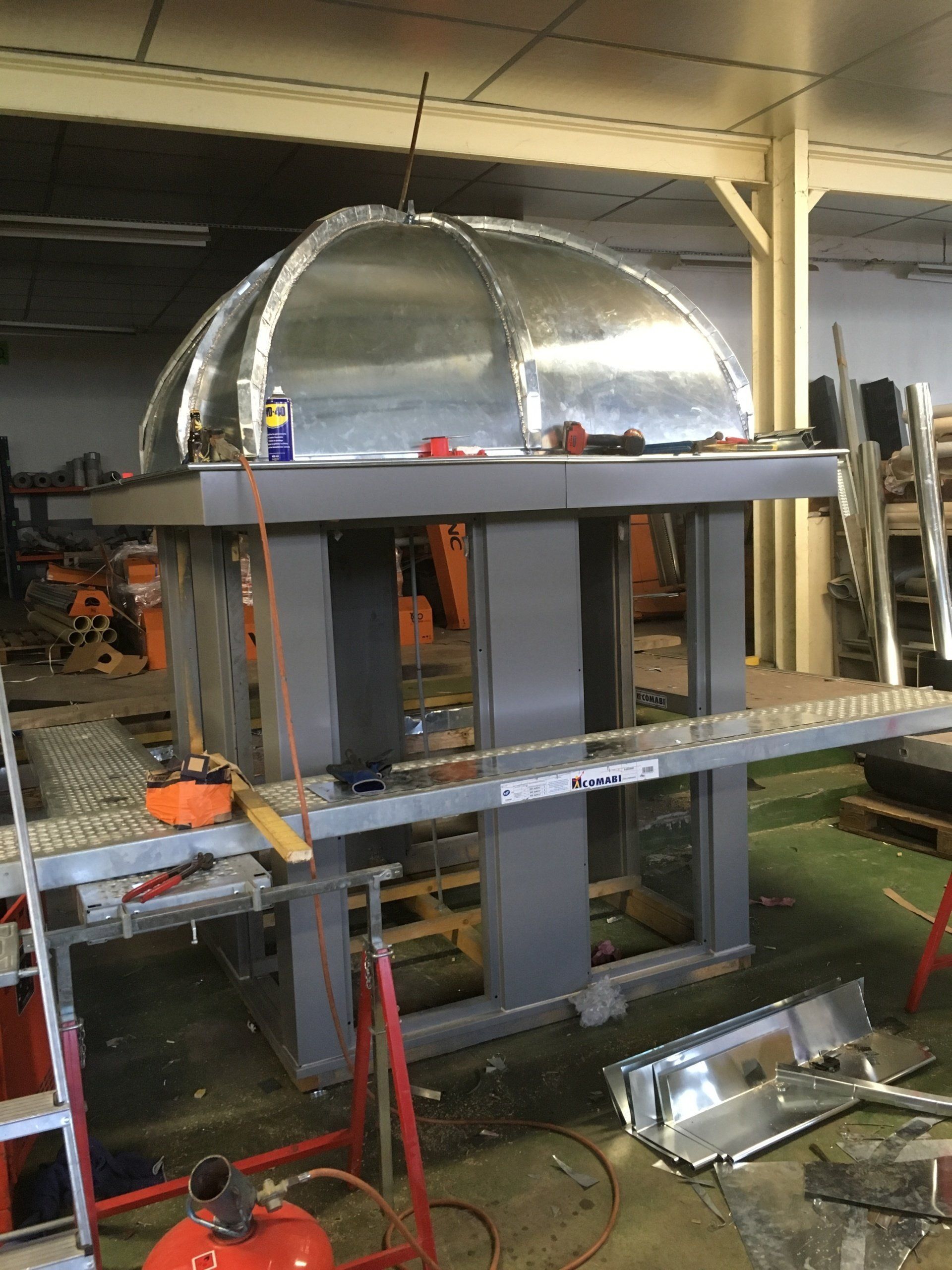 Création d'un dôme en zinc