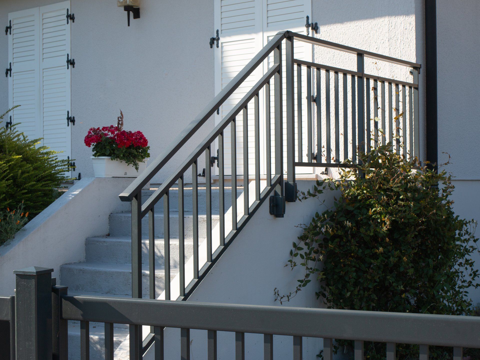 Garde-corps en fer sur un escalier