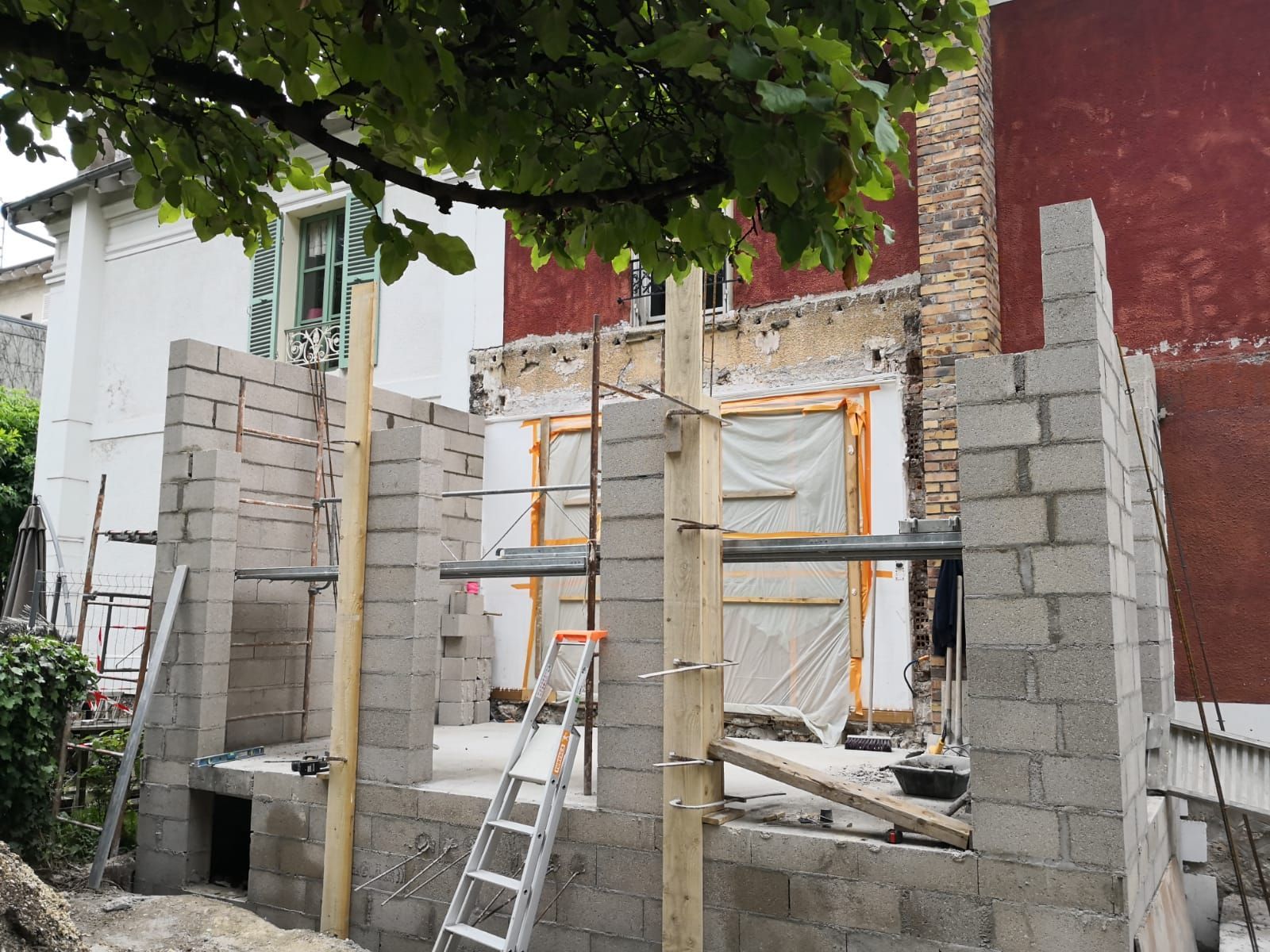 Construction des murs