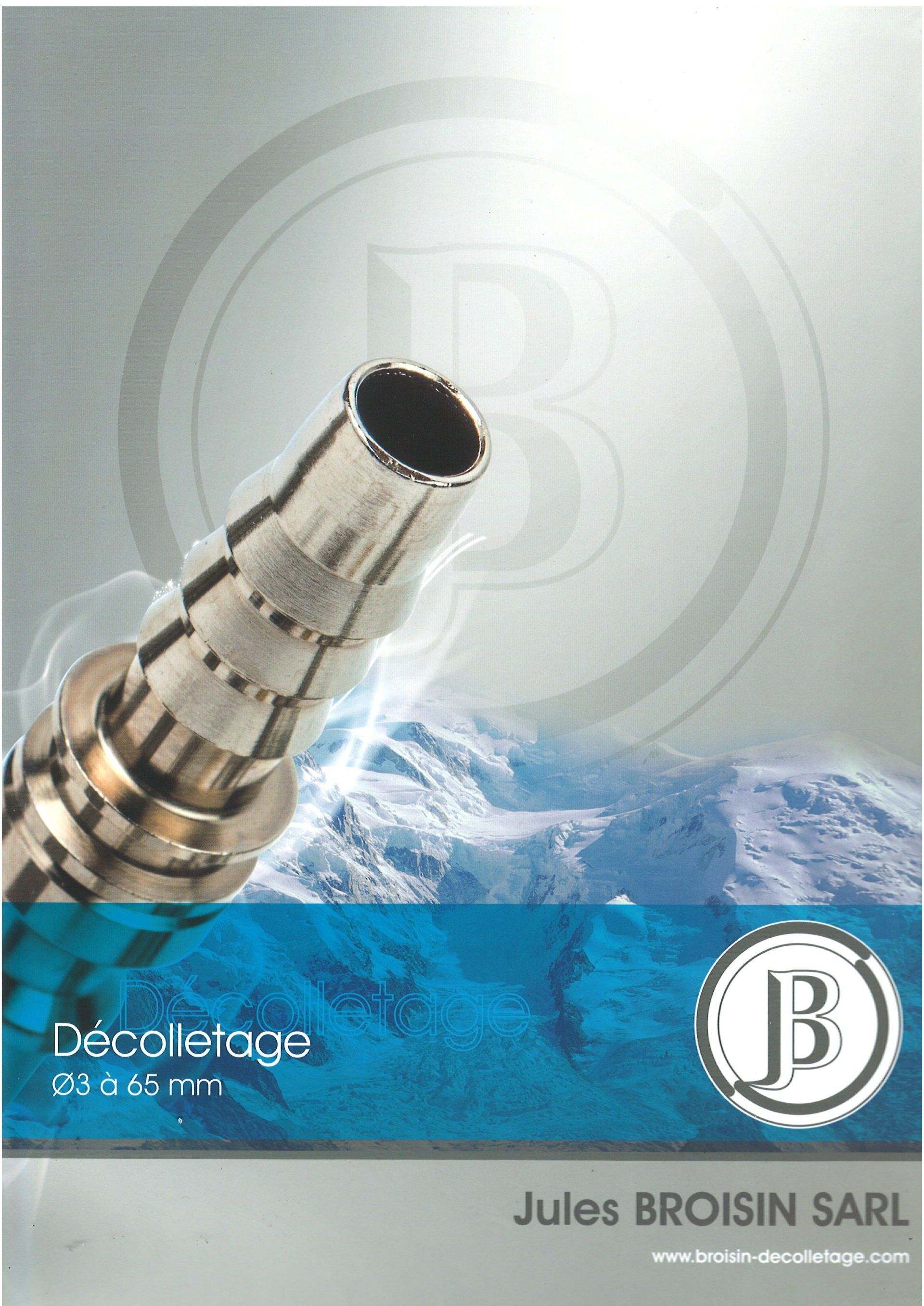 Affiche présentant l'activité de décolletage de l'entreprsie