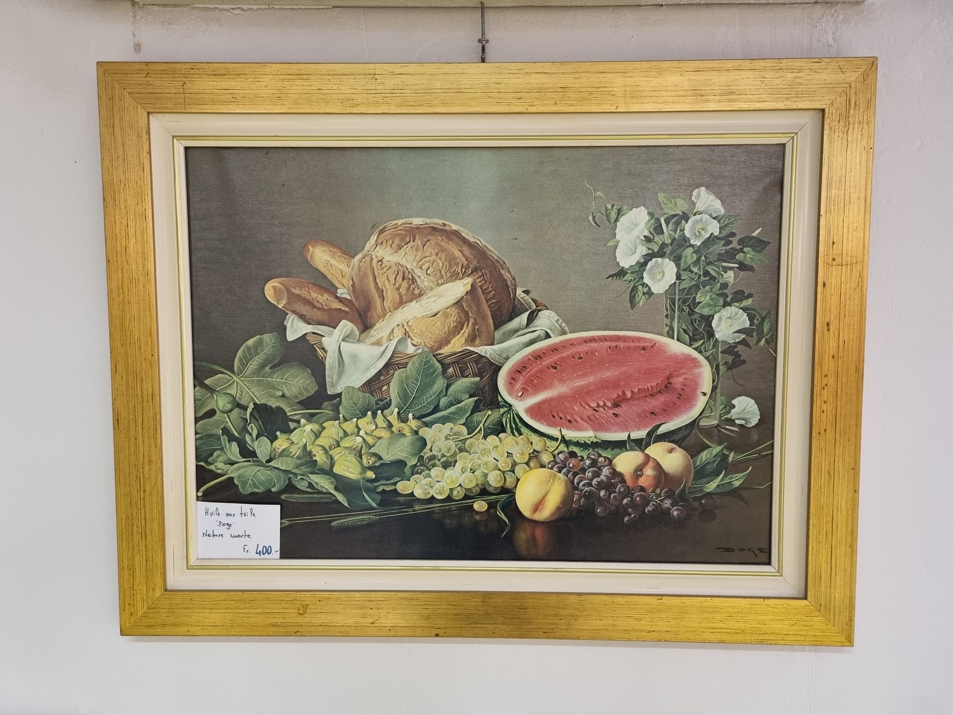 Peinture à l'huile. Nature morte