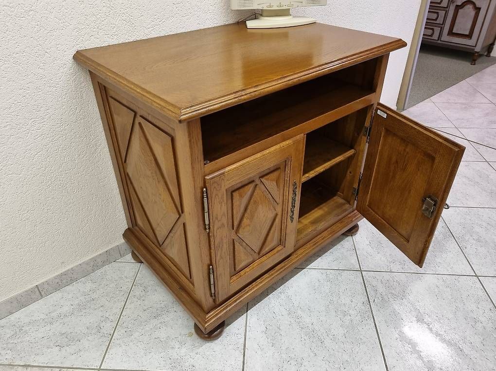 Meuble bureautique en chêne massif