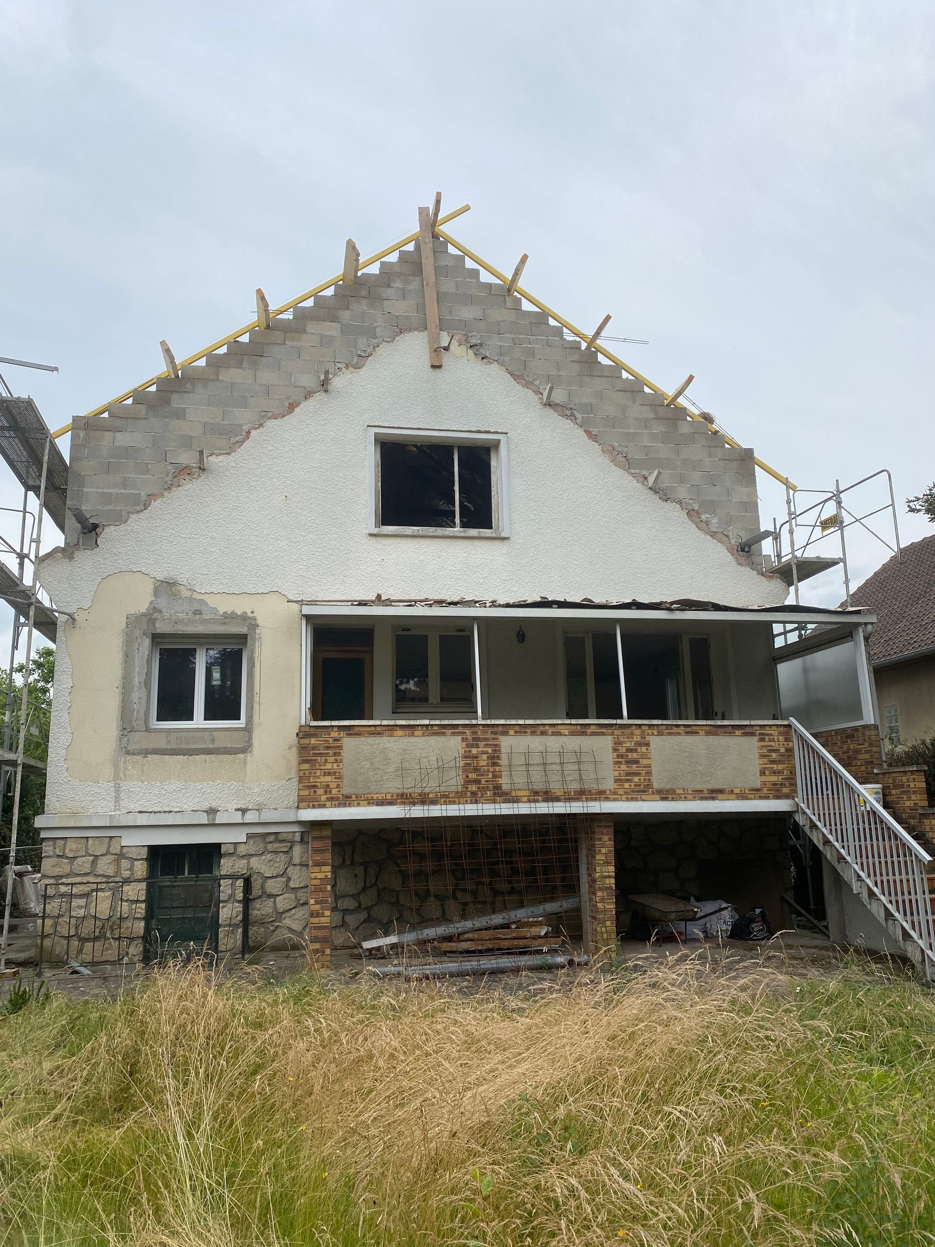 Refection de la façade d'une maison