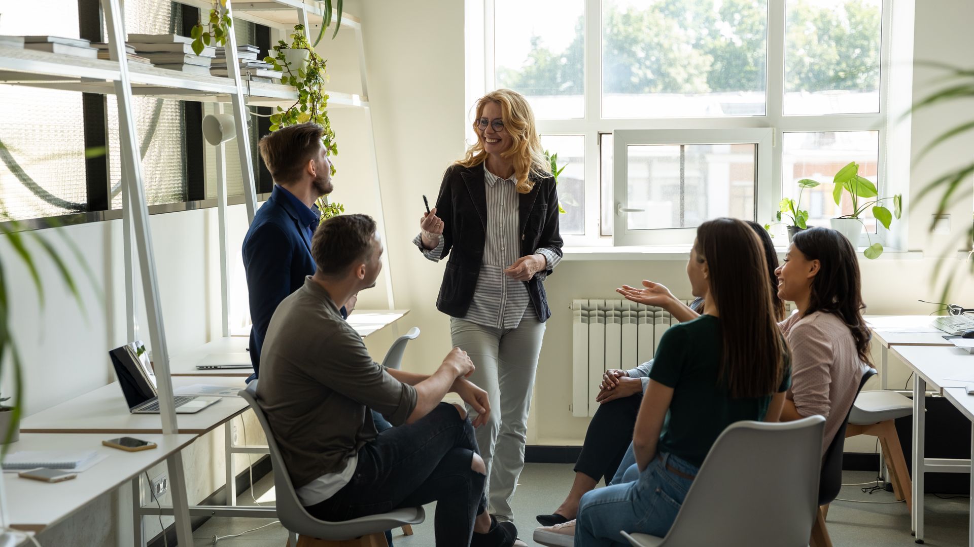Ensemble de personnes en formation