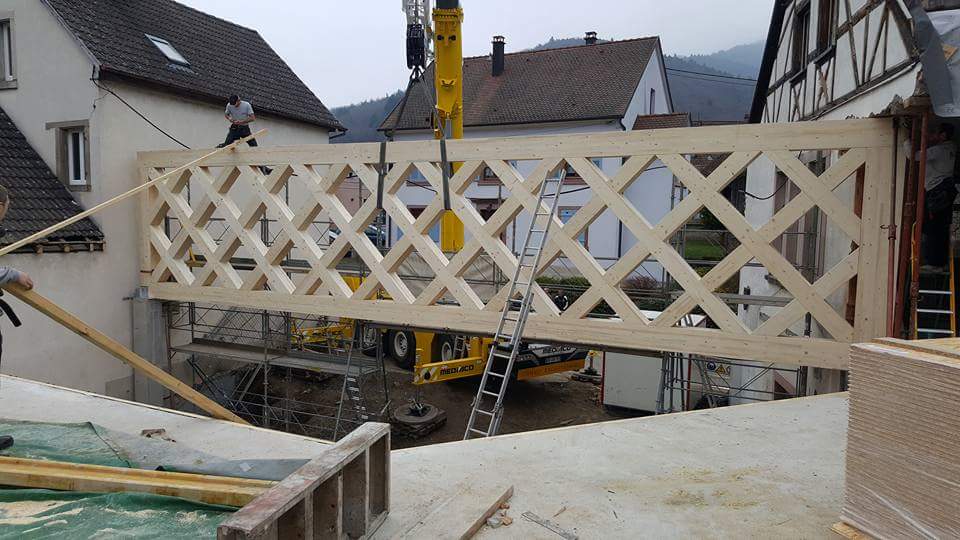 Structure en bois, bâtiment professionnel