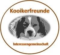 Ein schwarz-weißes Logo eines Hundes in einem Kreis.