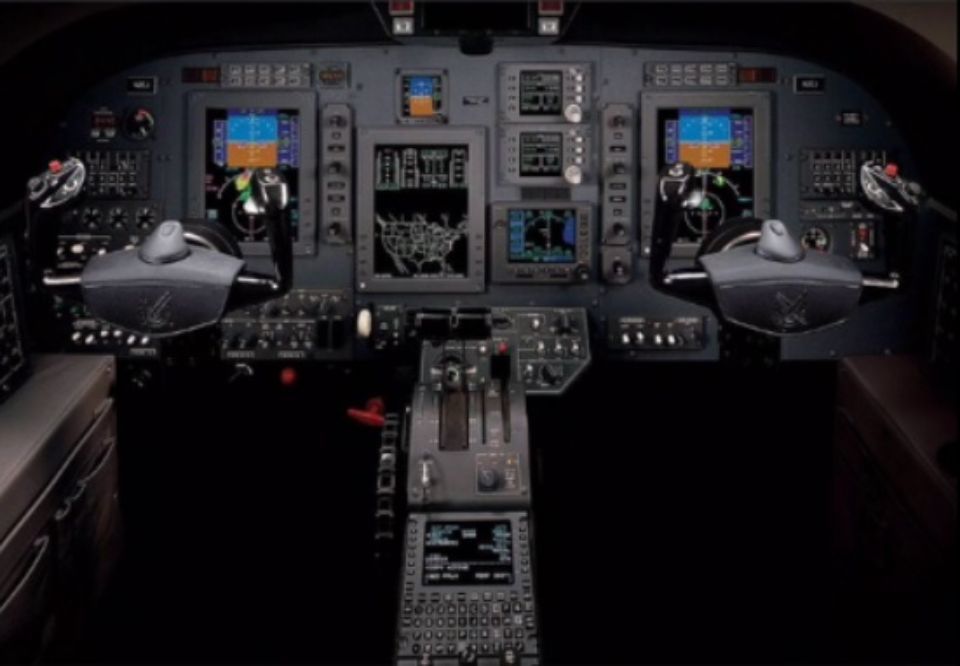 Cockpit Flugzeug Cessna Citation CJ2