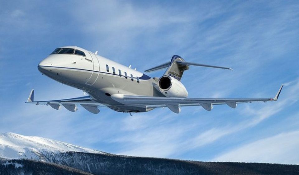 Privatjet in der Luft