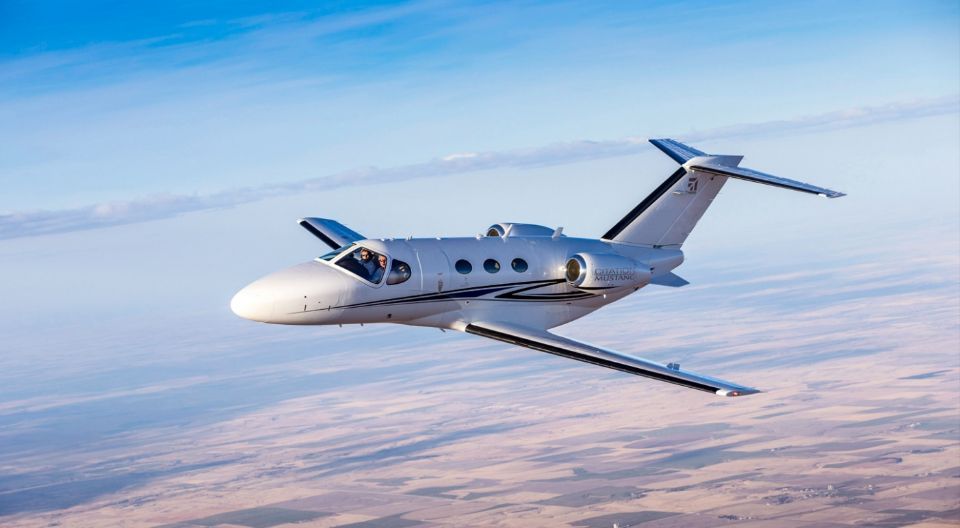 Privatjet in der Luft