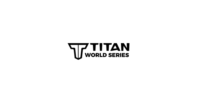 Logotipo de Titan World Series con una "T" estilizada y texto.