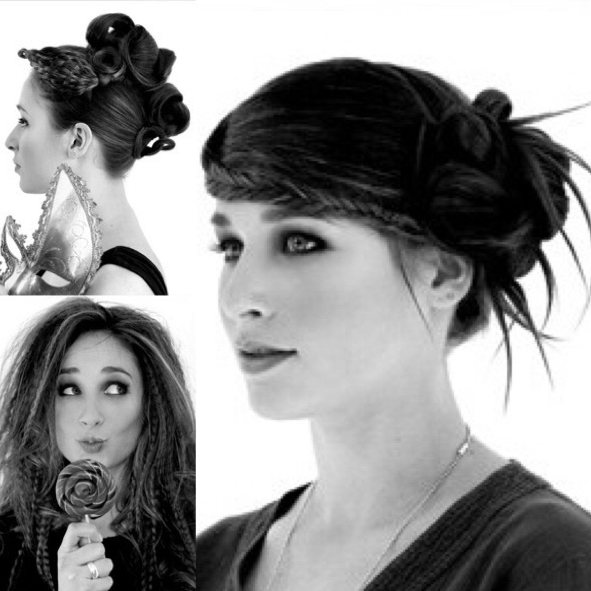 Modèle cheveux noires