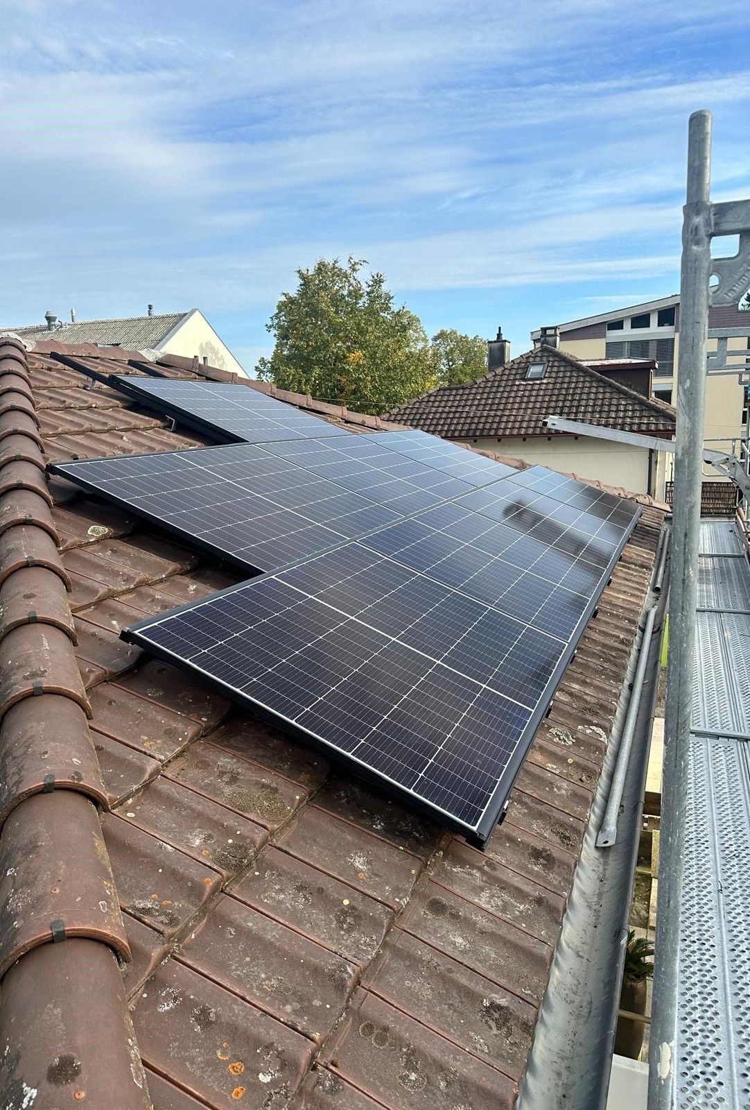 Solaranlage auf Einfamilienhaus