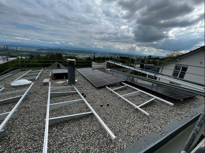 Solaranlage auf Einfamilienhaus