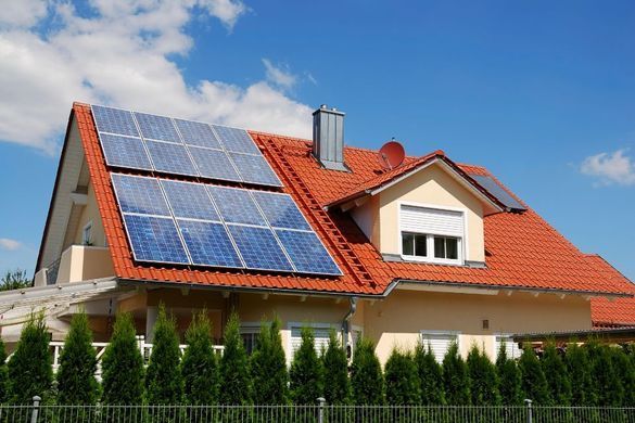 Solaranlage auf Wohnhaus