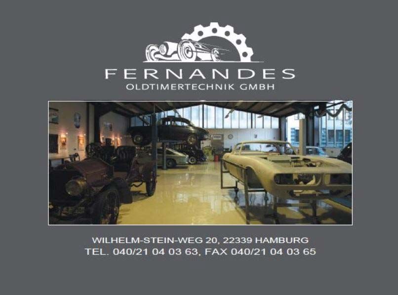 Eine Anzeige für Fernandes Oldtimertechnik GmbH