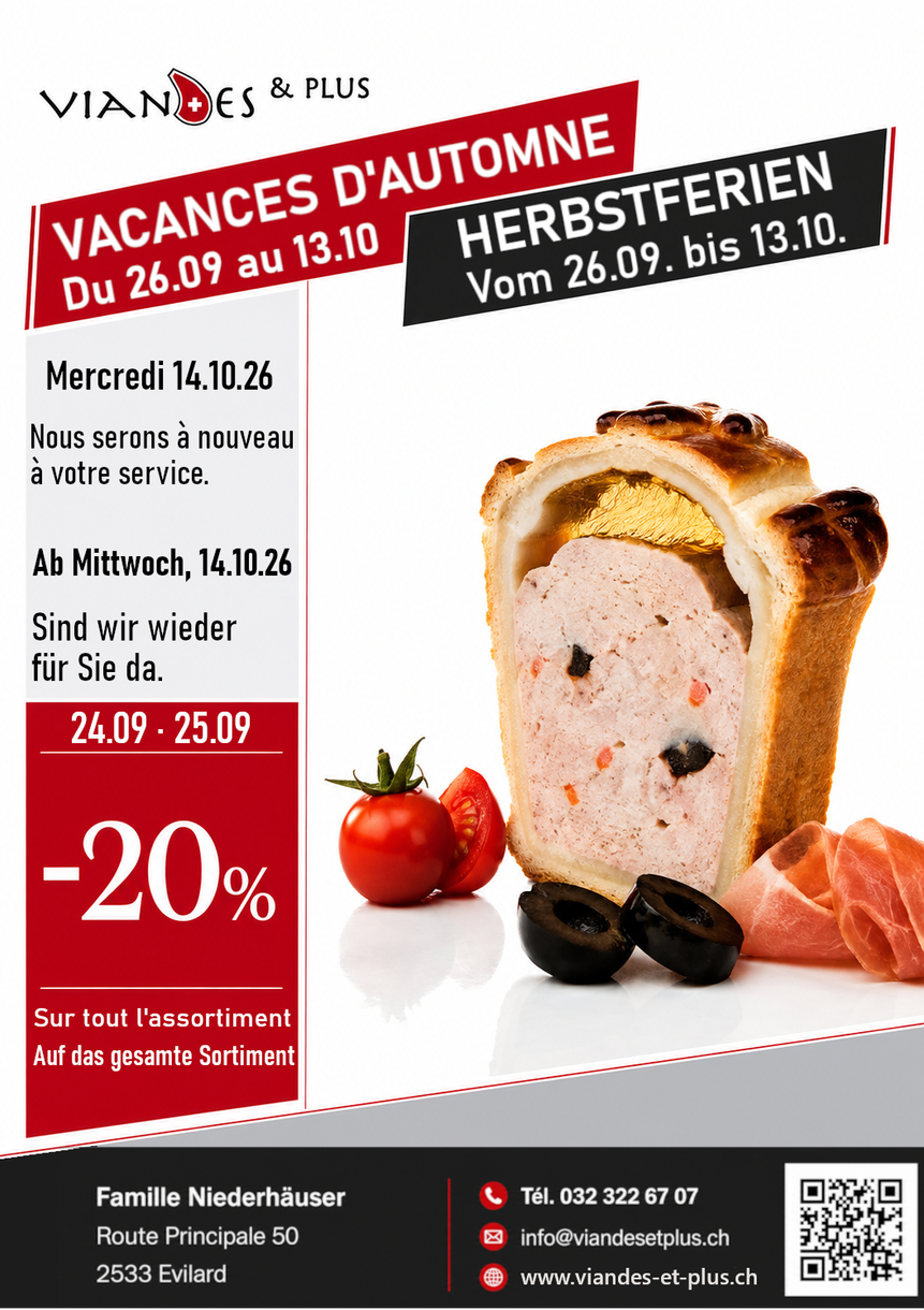 Niederhäuser Olivier, Viandes et plus - Fêtes 2025-2026