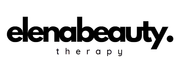 Un logotipo en blanco y negro para Elena Beauty Therapy.
