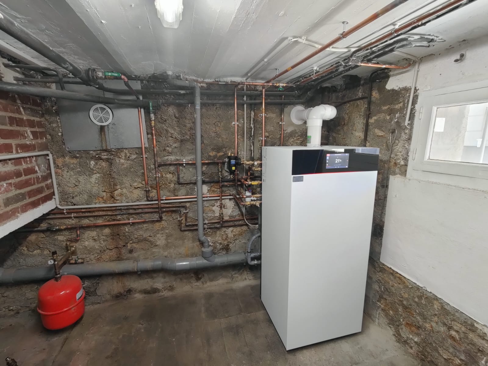 Installation de chaudière à gaz / condensation